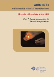 Firecode - fire safety in the NHS. Arson prevention in healthcare premises