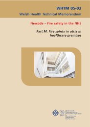 Firecode - fire safety in the NHS. Fire safety in atria in healthcare premises