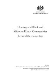 Housing and black and minority ethnic communities - review of the evidence base