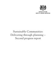 Sustainable communities: delivering through planning - second progress report