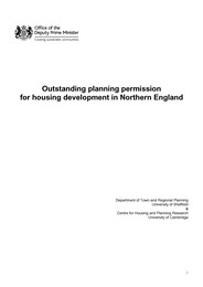 Outstanding planning permission for housing development in northern England