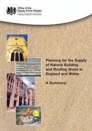 Planning for the supply of natural building and roofing stone in England and Wales - a summary report