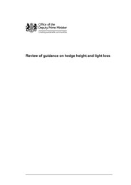 Review of guidance on hedge height and light loss