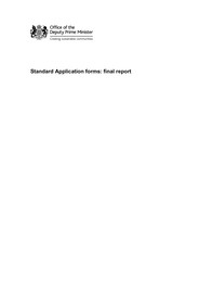 Standard application forms: final report