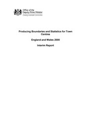 Producing boundaries and statistics for town centres - England and Wales 2000: interim report