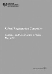 Urban regeneration companies: guidance and qualification criteria - May 2004