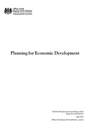 Planning for economic development