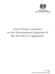 Good practice guidance on the environmental appraisal of the provision of aggregates