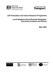 Local neighbourhood renewal strategies: document analysis and review