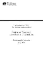 Review of approved document F - ventilation (consultation document)