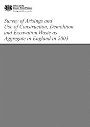 Survey of arisings and use of construction, demolition and excavation waste as aggregate in England in 2003