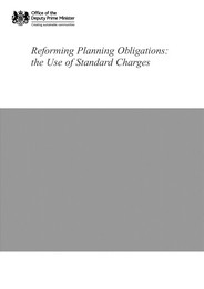 Reforming planning obligations: the use of standard charges