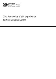 Planning delivery grant determination 2005