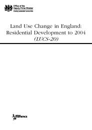 Land use change in England: residential development to 2004 (LUCS 20)