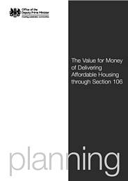 Value for money of delivering affordable housing through section 106
