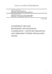 Government circular: biodiversity and geological conservation - statutory obligations and their impact within the planning system