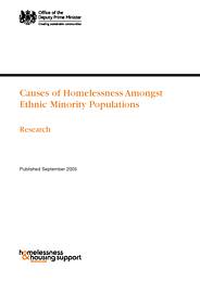 Causes of homelessness amongst ethnic minority populations - research