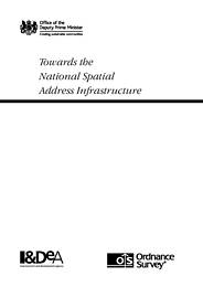 Towards the national spatial address infrastructure