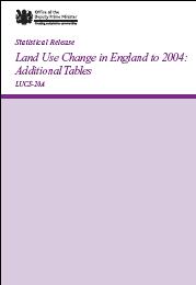 Land use change in England to 2004: additional tables (LUCS 20A)