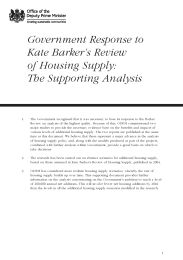Government response to Kate Barker's review of housing supply: the supporting analysis