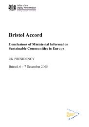 Bristol accord - conclusions of ministerial informal on sustainable communities in Europe