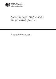 Local strategic partnerships: shaping their future - a consultation paper