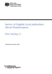 Survey of English local authorities about homelessness