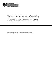 Town and country planning (green belt) direction 2005 - final regulatory impact assessment