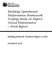 Building operational performance framework scoping study on impact sound transmission - final report