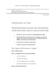 Building act 1984. The building regulations and the Building (approved inspectors etc.) regulations 2000