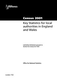 Census 2001 - Key statistics for local authorities in England and Wales