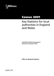 Census 2001 - Key statistics for local authorities in England and Wales