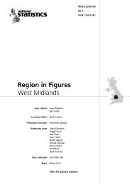 Region in figures: West Midlands No.9 (Winter 2004/05)