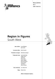 Region in figures: South West No.9 (Winter 2004/05)