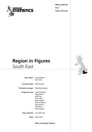 Region in figures: South East No.9 (Winter 2004/05)