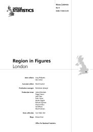 Region in figures: London No.9 (Winter 2004/05)