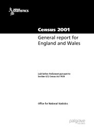 Census 2001 - general report for England and Wales