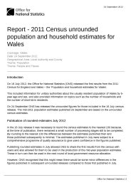 2011 census unrounded population and household estimates for Wales
