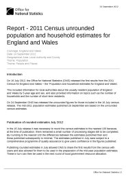 2011 census unrounded population and household estimates for England and Wales