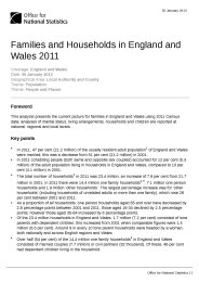 Families and households in England and Wales 2011
