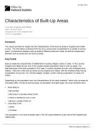 Characteristics of built-up areas