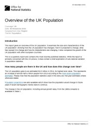 Overview of the UK population