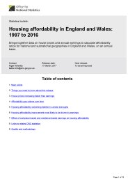 Housing affordability in England and Wales: 1997 to 2016