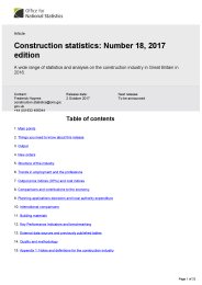 Construction statistics - no.18, 2017 edition