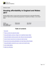 Housing affordability in England and Wales: 2017