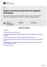 Variant household projections for England: 2016-based