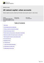 UK natural capital: urban accounts