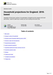 Household projections for England: 2018-based