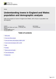 Understanding towns in England and Wales: population and demographic analysis