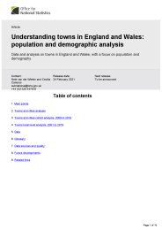 Understanding towns in England and Wales: population and demographic analysis